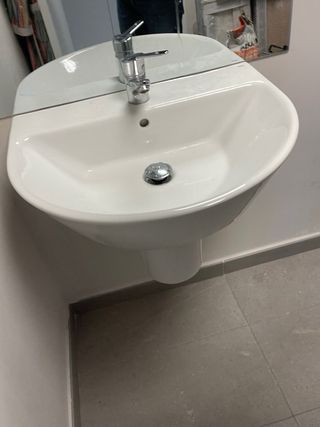 Lavabo Gala porcelana semipedestal