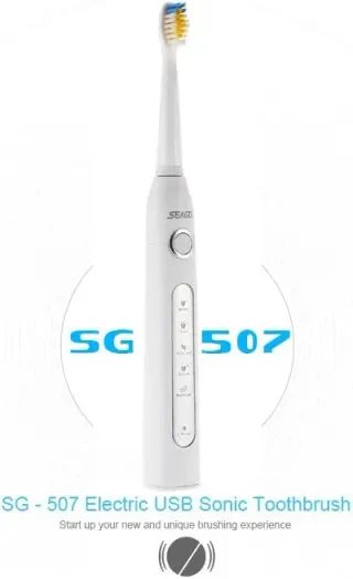 Seago Ultrasonic cepillo de dientes eléctrico color blanco. SG-507