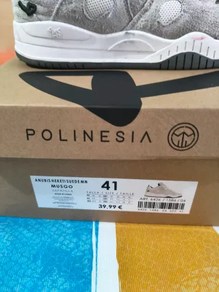 Zapatillas Polinesia Talla 41 Gris/Blanco