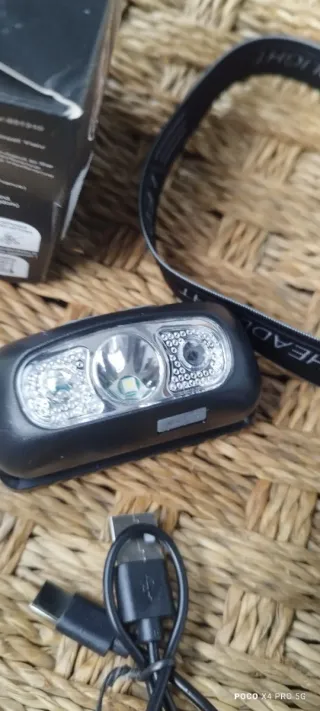 Linterna Frontal LED Recargable USB