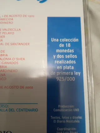 Colección 18 Monedas y 2 Sellos Plata