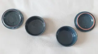 2 Joyeros Cerámica Artesanal Azul/Verde
