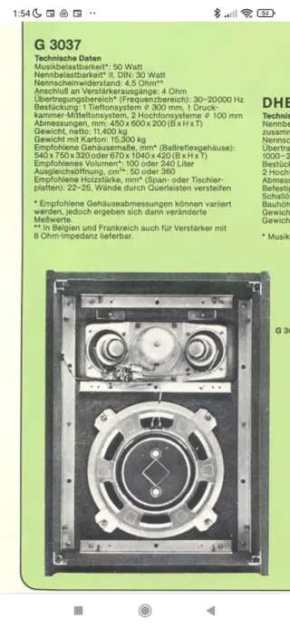 Altavoces Isophon G3037