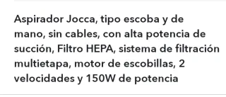 Aspirador Jocca Vertical Morado