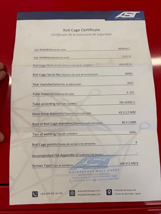 Arco trasero Clio Sport Fase 3