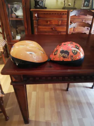 2 Cascos Bicicleta Niña Naranja