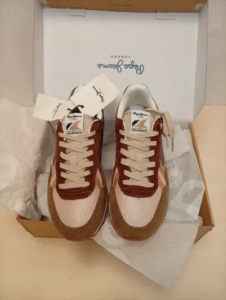 Zapatillas cuero Pepe Jeans Marron T 37 Nuevas
