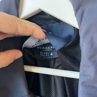 Gabardina Cortavientos Burberry Azul/Gris