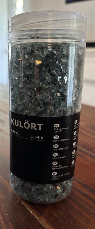 IKEA KULÖRT Vetro schiacciato grigio