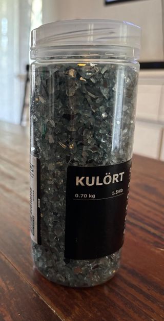 IKEA KULÖRT Vetro schiacciato grigio