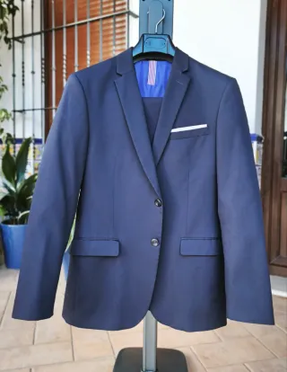 Traje Juvenil Azul, Talla M, Zara Man