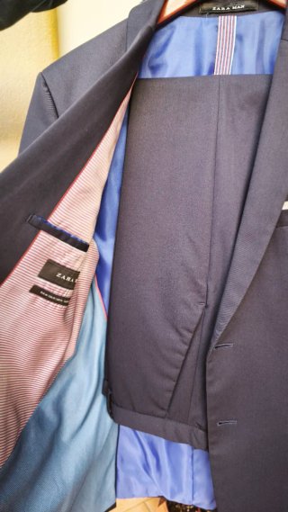 Traje Juvenil Azul, Talla M, Zara Man