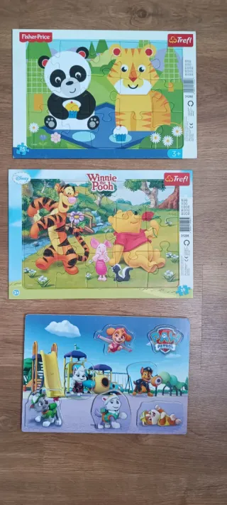 Lote 3 Puzzles Infantiles Trefl, Fisher-Price, Win