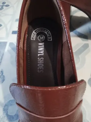 Mocasines marrones tacon Vinyl Shoes T38