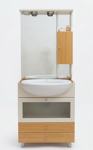 Mueble de baño con espejo y almacenaje