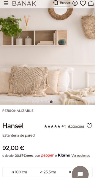 Estantería Banak Hansel Blanca.