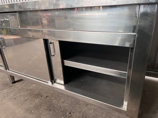 Mesa de trabajo acero inoxidable con seno
