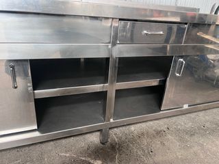 Mesa de trabajo acero inoxidable con seno