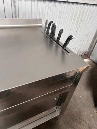 Mesa de trabajo acero inoxidable con seno