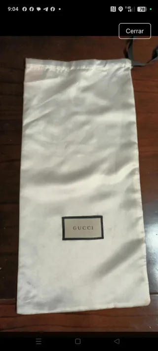 Bolsita de tela GUCCI blanca