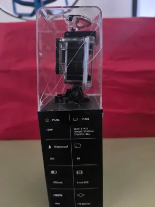 Cámara Deportiva 4K Ultra HD 12MP Sumergible