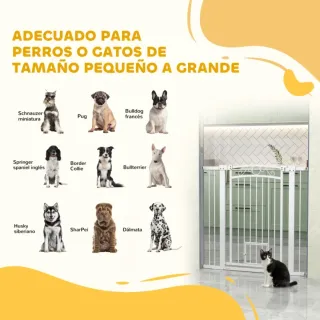 Barrera de seguridad para mascotas blanca