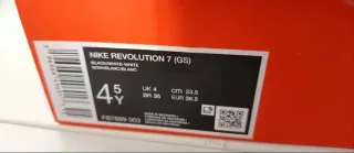 Zapatillas Nike Revolution 7 GS Negro/Blanco