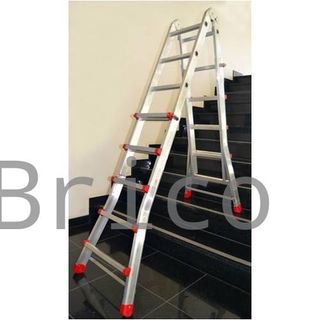 Escalera Telescópica Aluminio 5+5 Pestaña