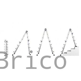 Escalera Telescópica Aluminio 5+5 Pestaña