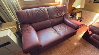 Conjunto de sofás de piel