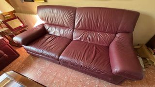 Conjunto de sofás de piel