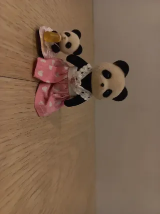 Sylvanian Families Panda y Bebé Panda