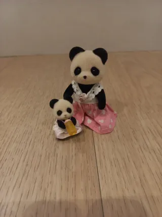 Sylvanian Families Panda y Bebé Panda