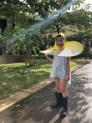 Paraguas infantil con diseño de hongo