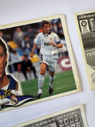 Lote 4 cromos Guti Real Madrid distintas épocas