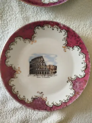 4 Piatti Arzberg Ceramica Vintage Decorati