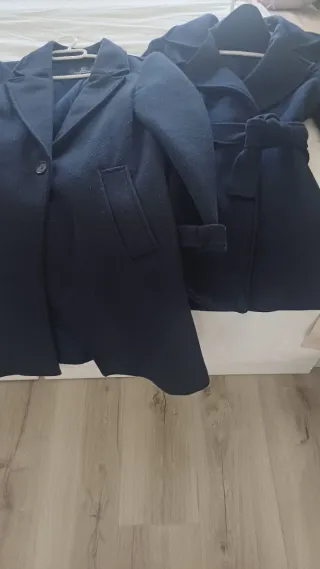 2 Parkas de paño azul marino de Italia
