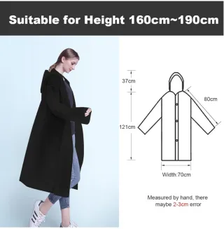 Chubasquero negro talla única.