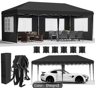 Carpa Cenador Plegable Negro