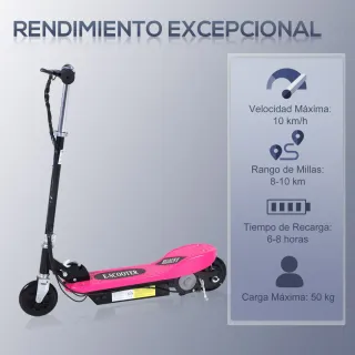 Patinete Eléctrico Plegable Rosa