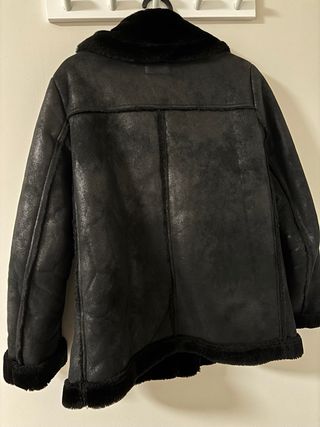 Chaqueta Piel Sintética Negra Nueva
