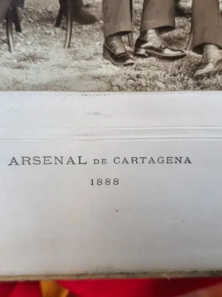 Foto antigua militar oficial uniforme Cartagena