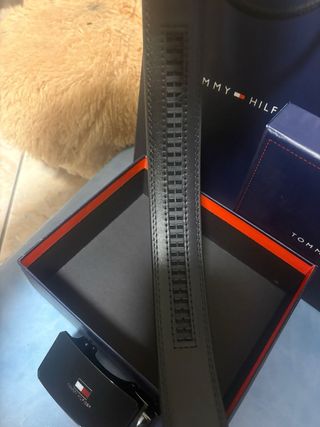 Cintura Tommy Hilfiger Nera Fibbia Automatica