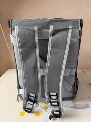 Zaino Trasportino Gatto Grigio Bianco