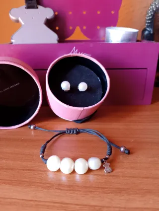 Pendientes Tous Plata y Perlas