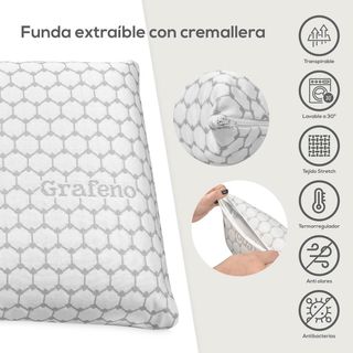 Almohada Viscoelástica Grafeno 70x40cm