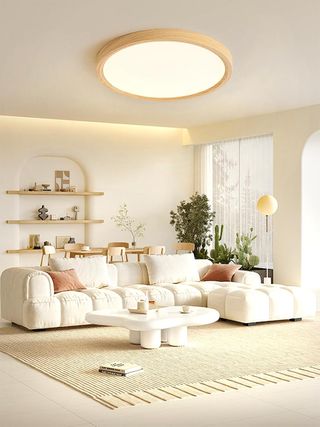 Lámpara Techo LED Madera Ø30CM 3000K 24W