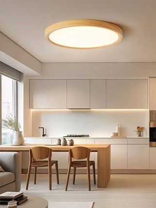 Lámpara Techo LED Madera Ø30CM 3000K 24W