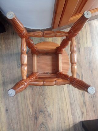 4 Sgabello da banco in legno massello alto 45 cm