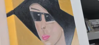Cuadro Óleo Mujer Elegante 30x40